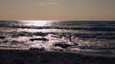 Gün batımında deniz manzarası. Tatil ve Seyahat
