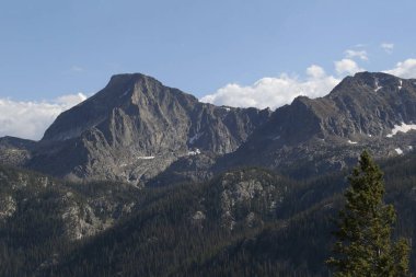Flattop Dağ Yolu 'ndan Longs Peak, Rocky Dağı Ulusal Parkı, Colorado