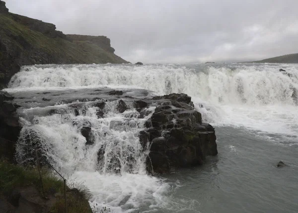Cascate Del Gullfoss Regione Meridionale Islanda — Foto Stock