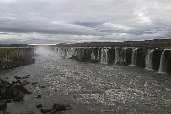 Jokulsa Fjollum River Selfoss Waterfall Iceland — стокове фото