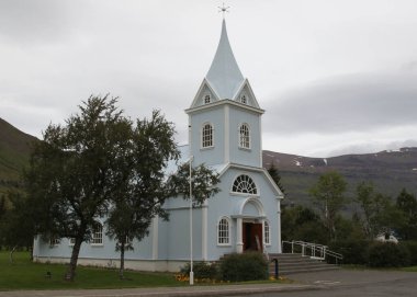 Seyisfjodur, İzlanda 'daki Mavi Kilise