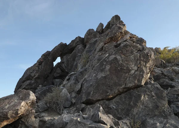 Zajímavá Skalní Formace Hoře Verrado Pohoří Bílá Nádrž Arizona — Stock fotografie