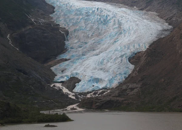 Der Fuß Des Bear Glacier Nördlich Von Stewart British Columbia — Stockfoto