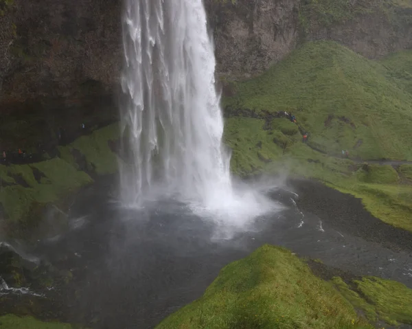 Parte Inferior Seljalandsfoss Falls Islândia — Fotografia de Stock