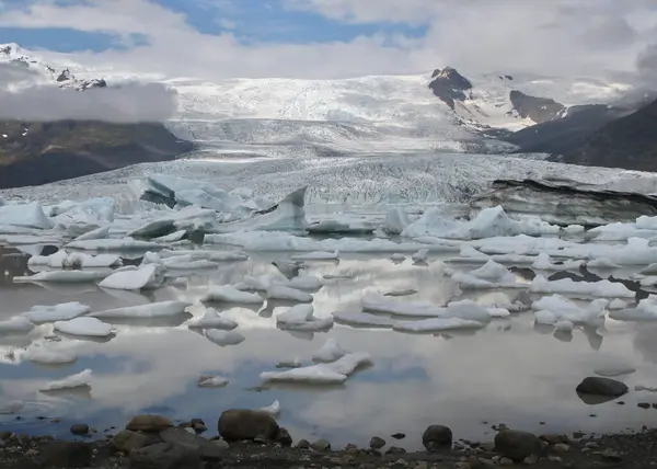 Icebergs Fjallsarlon Parque Nacional Vatnajokull Islandia — Foto de Stock