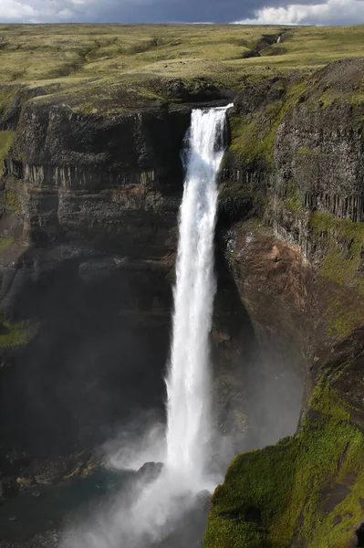 Haifoss Falls Región Sur Islandia — Foto de Stock