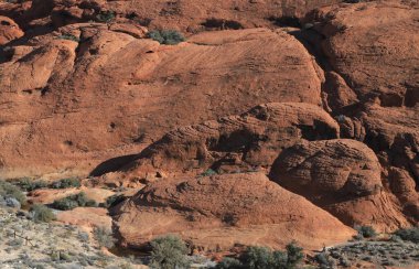Tipik kaya oluşumları Red Rock Canyon Ulusal Muhafazakar Alanında, Las Vegas, Nevada