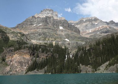 Mt. Huber, Seven Veils Falls ve Lake O 'Hara, Yoho Ulusal Parkı, British Columbia, Kanada