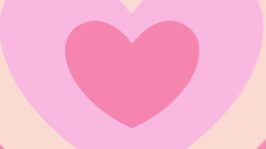 Pink Hypnotic heart shaped tunnel. Y2k trendy design wallpapper psychedelic 4k seamless looped animated background.