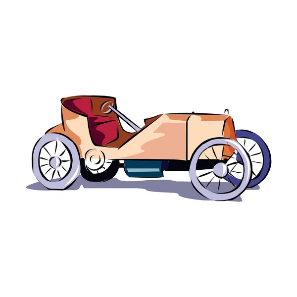Handgezeichnetes Farbenfrohes Muscle Car Cartoon Stil Mit Kreativen Designfarben — Stockvektor