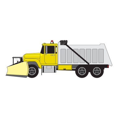 Kar temizleme kamyonu ikonu, vektör illüstrasyon tasarımı. Kış koleksiyonu.