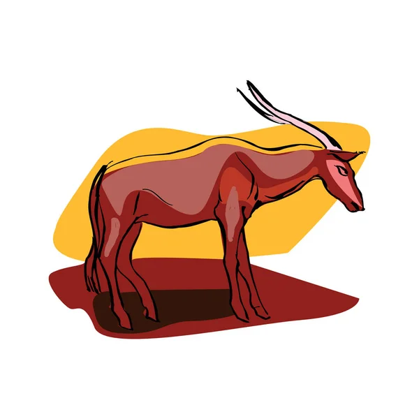 Vektorillustration Einer Gazelle — Stockvektor