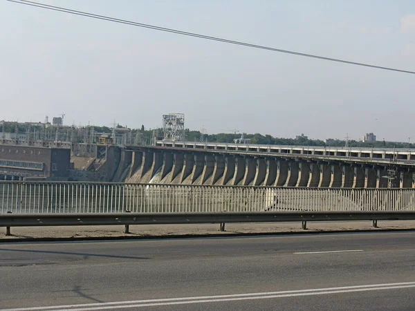 Dnipro Ukraine 2008 Dnipro Hpp Road Dniprohas Hydroelectric Power Station — Stock Photo, Image