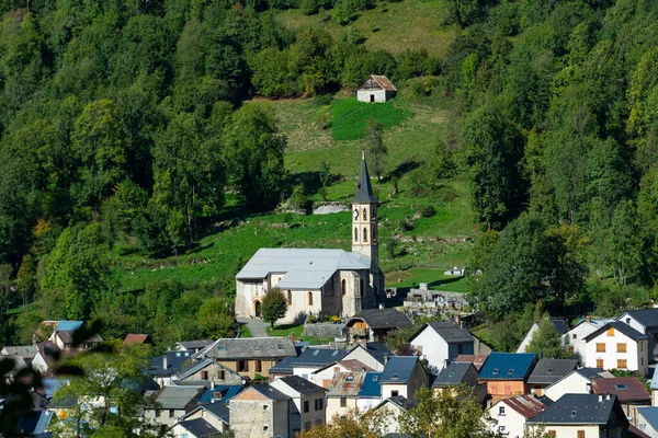 Aulus Les Bains Obec Okcitánském Regionu Jihozápadní Francie Město Blízkosti — Stock fotografie