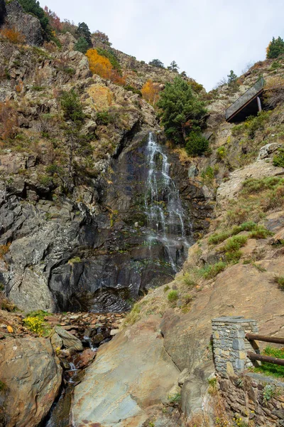 Cachoeira Moles Andorra Bela Paisagem Montesa — Fotografia de Stock