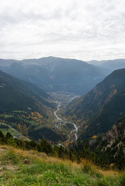 Horský Had Silnice Andorře Krásná Horská Krajina — Stock fotografie