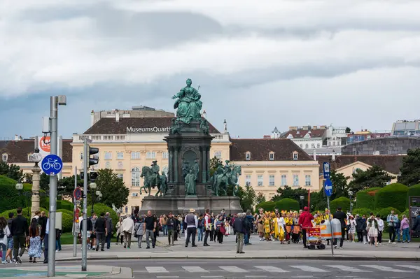 stock image Editorial. 1 June, 2024. Vienna, Austria. Maria Theresia monument on Maria-Theresien-Platz square in Vienna, Austria