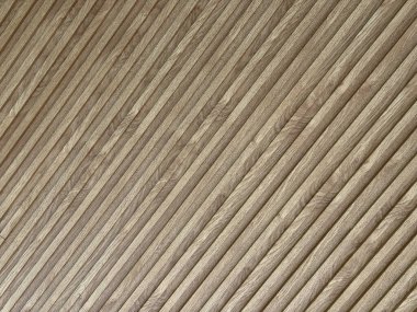 Tekrarlayan desenli doğal ahşap köşegen dokusuna yakın çekim. Arkaplan için modern mimari ve iç tasarım ögesi