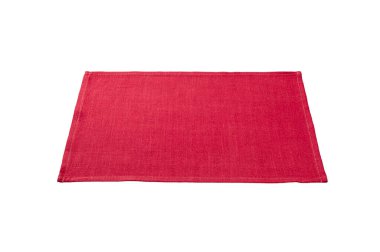 boş kırmızı peçete beyaz arkaplanda izole edildi