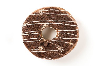 beyaz arka planda yuvarlak donut