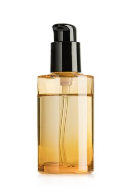 Beyaz arka planda parfüm şişesi