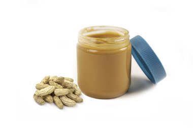 fıstık ezmesi ve fıstık ezmesi.