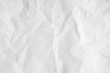 Arkaplan için beyaz buruşmuş kağıt dokusu.