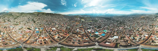 stock image AYACUCHO, PERU: Aerial view of Ayacucho cathedral and main square at afternoon.