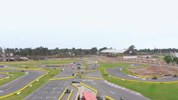 Lima Asia 2022年 Kartodromo Racing Dakartの空中トップビュー カネテ アジア ペルー — ストック動画