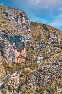 Millpu Mavi Gölleri, Ayacucho, Peru 'nun parlak mavi doğal havuzları