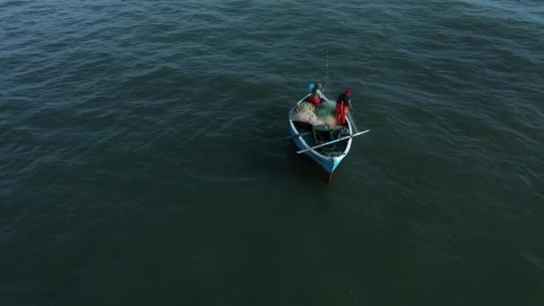 Вид Традиційні Рибальські Човни Самостійно Підтримуюча Концепція Місцеве Життя Художньої — стокове відео