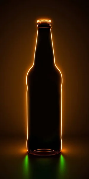 Beer neon sign, bright signboard, light banner. Beer logo, emblem.