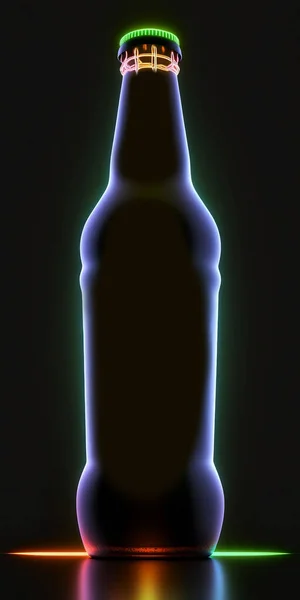 Beer neon sign, bright signboard, light banner. Beer logo, emblem.