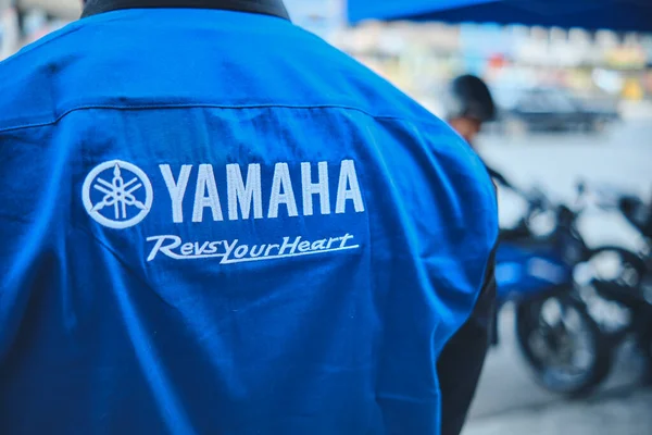 Jazda Próbna Yamaha Instrukcja Jazdy Motocyklem Bezpłatna Kontrola Sklepie Yamaha — Zdjęcie stockowe