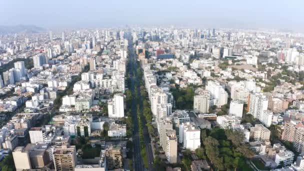 Panoramatický Výhled Panorama Čtvrti San Isidro Letecký Pohled Sondy Javiera — Stock video
