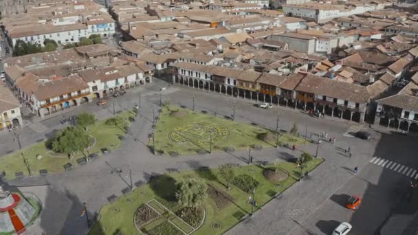 高视角的库斯科 南美洲 Cusco航空视图 — 图库视频影像
