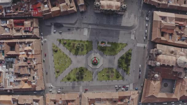 Plaza Armas Και Εκκλησία Της Εταιρείας Του Ιησού Iglesia Compania — Αρχείο Βίντεο