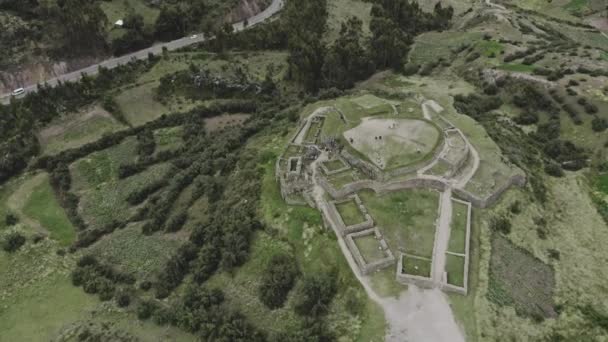Typické Inca Kámen Umístění Puka Pukara Quechuan Pro Červenou Pevnost — Stock video