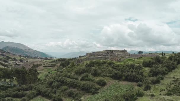 Típica Colocación Piedra Inca Puka Pukara Quechuan Para Fortaleza Roja — Vídeo de stock