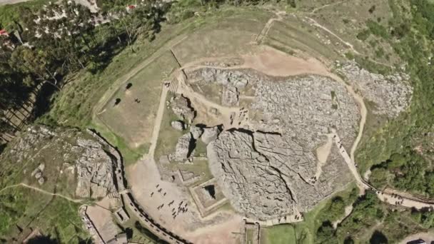 Peru Qenko Localizado Parque Arqueológico Saqsaywaman América Sul Este Sítio — Vídeo de Stock