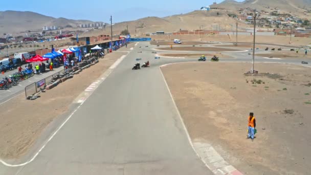 Nieznani Piloci Rywalizujący Motopark Santa Rosa Championship Lima Peru — Wideo stockowe