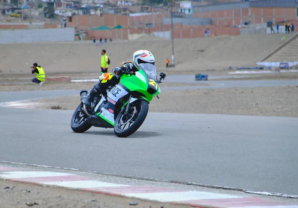 Neznámí Piloti Soutěžící Motopark Santa Rosa Championship Lima Peru — Stock fotografie