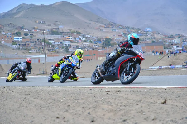 Pilotos Desconocidos Compitiendo Motopark Santa Rosa Championship Lima Perú —  Fotos de Stock
