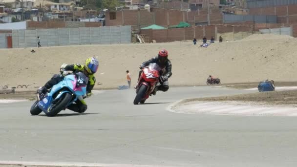 Onbekende Piloten Concurreren Motopark Santa Rosa Championship Lima Peru — Stockvideo