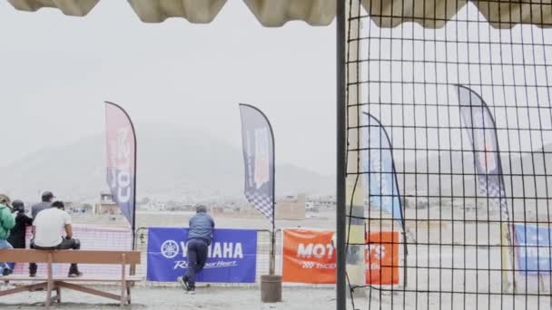 Okända Piloter Tävlar Motopark Santa Rosa Championship Lima Peru — Stockvideo