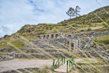 Tambomachay, Cuzco, Peru arkeolojik sahanın dış görünümü.