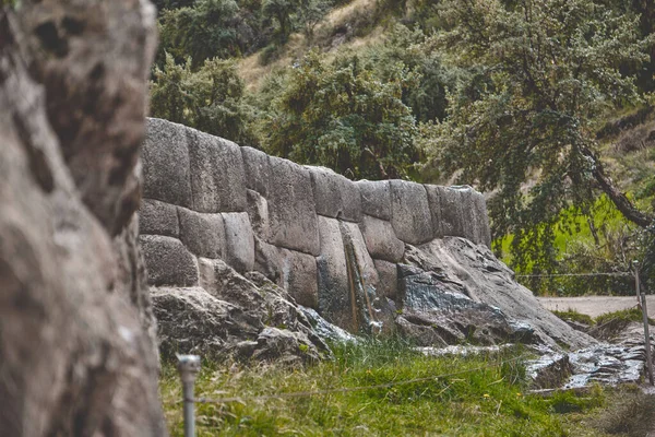 Vista Exterior Para Sítio Arqueológico Tambomachay Cuzco Peru — Fotografia de Stock