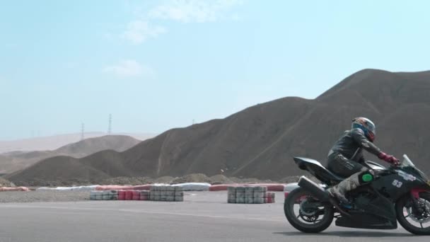 Mistrzostwa Wyścigach Chutana Motopark Peru Krajowy Wyścig Motocyklowy Wielu Kategorii — Wideo stockowe