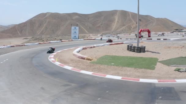Mästerskapet Road Racing Chutana Motopark Peru Nationell Motorcykel Ras Flera — Stockvideo