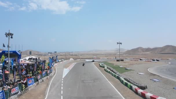Mästerskapet Road Racing Chutana Motopark Peru Nationell Motorcykel Ras Flera — Stockvideo